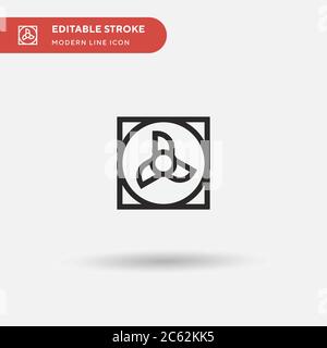 Ventilation Simple vector icon. Illustration symbol design template for web mobile UI element. Perfect color modern pictogram on editable stroke. Ventilation icons for your business project Stock Vector