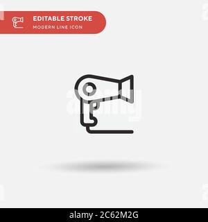 Dryer Simple vector icon. Illustration symbol design template for web mobile UI element. Perfect color modern pictogram on editable stroke. Dryer icon Stock Vector