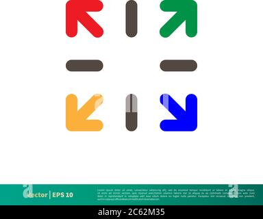 Colorful Arrow Cursor Icon Vector Logo Template Illustration Design. Editable Vector EPS 10. Stock Vector