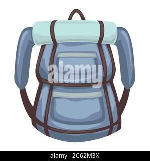 Rucksack with mat for sleeping, traveling and camping Stock Vector