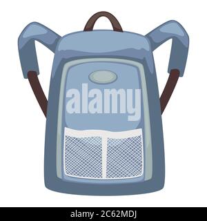 Backpack with adjustable straps, bag with pockets vector Stock Vector