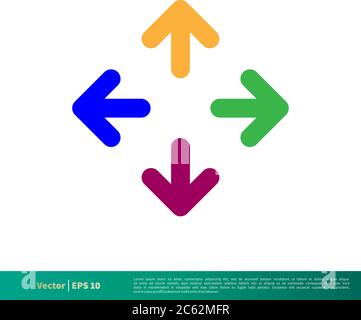 Colorful Arrow Cursor Icon Vector Logo Template Illustration Design. Editable Vector EPS 10. Stock Vector