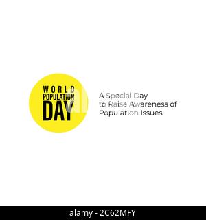 Design for World Population day Greeting-11 july. typography logo, Vector illustration, banner or poster Stock Vector