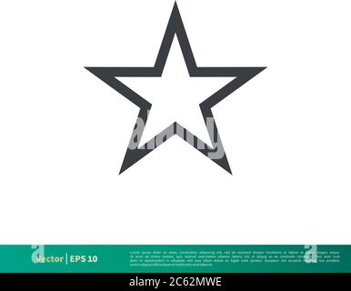 Simple Star Shape Icon Vector Logo Template Illustration Design. Editable Vector EPS 10. Stock Vector