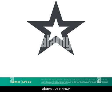 Simple Star Shape Icon Vector Logo Template Illustration Design. Editable Vector EPS 10. Stock Vector