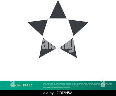Simple Star Shape Icon Vector Logo Template Illustration Design. Editable Vector EPS 10. Stock Vector