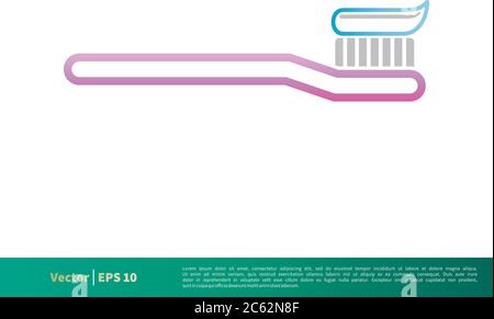 Toothbrush Icon Vector Logo Template Illustration Design. Editable Vector EPS 10. Stock Vector
