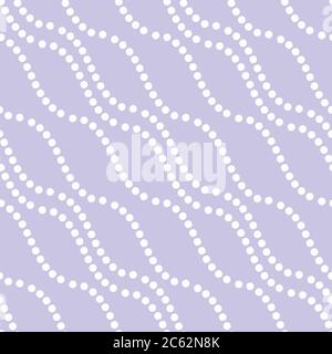 simple dotted wavy seamless vector striped pattern Stock Vector