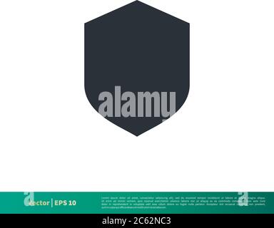 Simple Shape Shield Icon Vector Logo Template Illustration Design. Editable Vector EPS 10. Stock Vector
