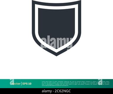 Simple Shape Shield Icon Vector Logo Template Illustration Design. Editable Vector EPS 10. Stock Vector