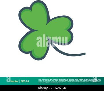 Green Leaf St. Patrick Day Icon Vector Logo Template Illustration Design. Editable Vector EPS 10. Stock Vector
