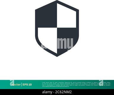 Simple Shape Shield Icon Vector Logo Template Illustration Design ...