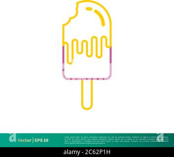 Ice Cream Bar - Summer Icon Vector Logo Template Illustration Design. Editable Vector EPS 10. Stock Vector