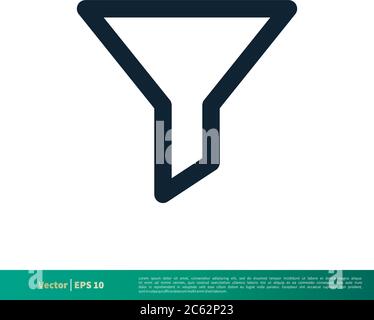 Funnel, Filter Icon Vector Logo Template Illustration Design. Editable Vector EPS 10. Stock Vector
