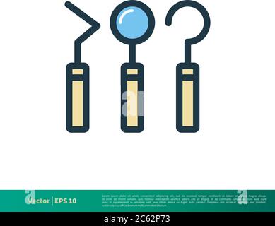 Dentist, Dental Care Protection Icon Vector Logo Template Illustration Design. Editable Vector EPS 10. Stock Vector