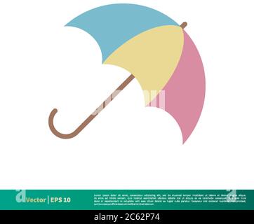 Umbrella - Summer Icon Vector Logo Template Illustration Design. Editable Vector EPS 10. Stock Vector