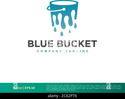 Water and Bucket Icon Vector Logo Template Illustration Design. Editable Vector EPS 10. Stock Vector
