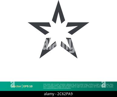 Simple Star Shape Icon Vector Logo Template Illustration Design. Editable Vector EPS 10. Stock Vector