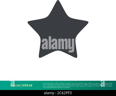 Simple Star Shape Icon Vector Logo Template Illustration Design. Editable Vector EPS 10. Stock Vector