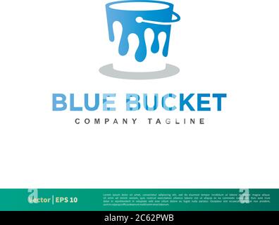 Water and Bucket Icon Vector Logo Template Illustration Design. Editable Vector EPS 10. Stock Vector
