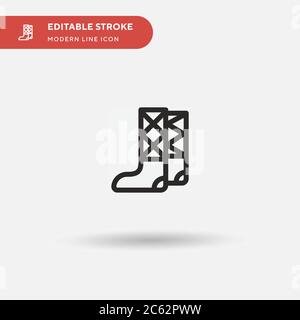 Boots Simple vector icon. Illustration symbol design template for web mobile UI element. Perfect color modern pictogram on editable stroke. Boots icon Stock Vector