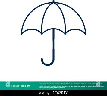 Umbrella - Summer Icon Vector Logo Template Illustration Design. Editable Vector EPS 10. Stock Vector