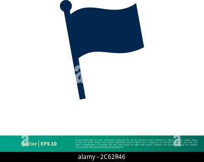 Flag Icon Vector Logo Template. Editable Vector EPS 10. Stock Vector
