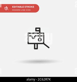 Postbox Simple vector icon. Illustration symbol design template for web mobile UI element. Perfect color modern pictogram on editable stroke. Postbox Stock Vector