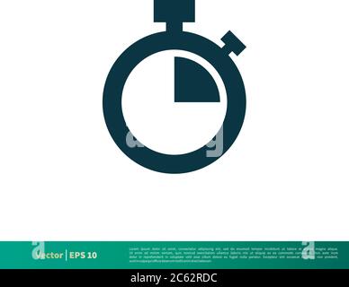 Stopwatch Icon Vector Logo Template Illustration Design. Editable Vector EPS 10. Stock Vector
