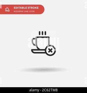 No Simple vector icon. Illustration symbol design template for web mobile UI element. Perfect color modern pictogram on editable stroke. No icons for Stock Vector