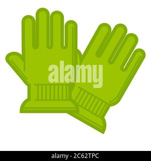 Waterproof protective rubber gloves, cleaning company or disinfection Stock Vector