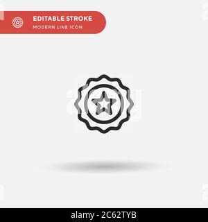 Bottle Cap Simple vector icon. Illustration symbol design template for web mobile UI element. Perfect color modern pictogram on editable stroke. Bottl Stock Vector