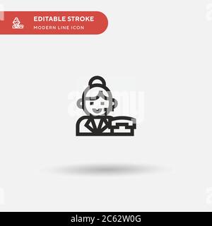 Operator Simple vector icon. Illustration symbol design template for web mobile UI element. Perfect color modern pictogram on editable stroke. Operator icons for your business project Stock Vector