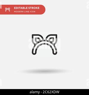 Cat Mask Simple vector icon. Illustration symbol design template for web mobile UI element. Perfect color modern pictogram on editable stroke. Cat Mas Stock Vector