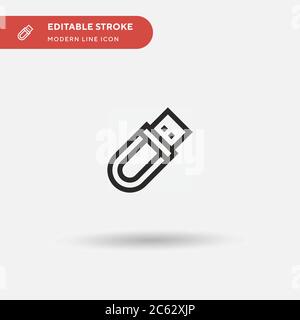 Pendrive Simple vector icon. Illustration symbol design template for web mobile UI element. Perfect color modern pictogram on editable stroke. Pendrive icons for your business project Stock Vector