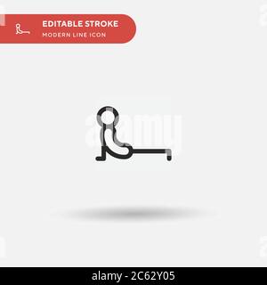 Swam Simple vector icon. Illustration symbol design template for web mobile UI element. Perfect color modern pictogram on editable stroke. Swam icons Stock Vector