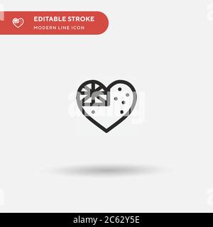 Australia Simple vector icon. Illustration symbol design template for web mobile UI element. Perfect color modern pictogram on editable stroke. Austra Stock Vector