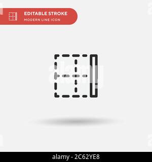 Right Border Simple vector icon. Illustration symbol design template for web mobile UI element. Perfect color modern pictogram on editable stroke. Rig Stock Vector