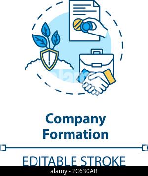 Company formation concept icon Stock Vector