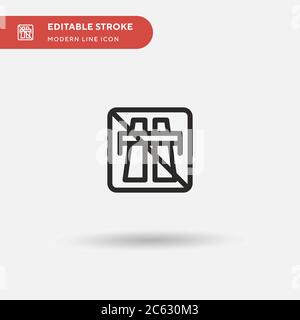 End Motorway Simple vector icon. Illustration symbol design template for web mobile UI element. Perfect color modern pictogram on editable stroke. End Stock Vector