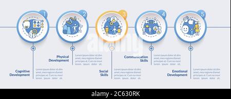 Preschool education tasks vector infographic template Stock Vector