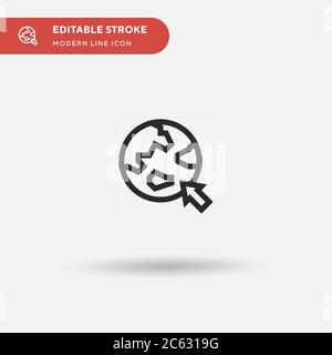Arrow Simple vector icon. Illustration symbol design template for web mobile UI element. Perfect color modern pictogram on editable stroke. Arrow icons for your business project Stock Vector