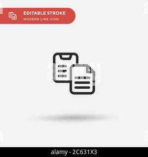 Paste Simple vector icon. Illustration symbol design template for web mobile UI element. Perfect color modern pictogram on editable stroke. Paste icon Stock Vector
