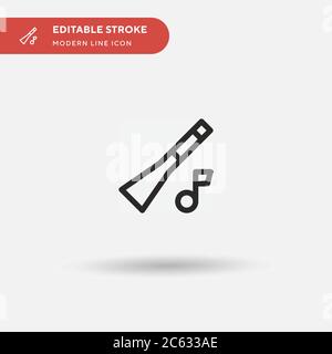Didgeridoo Simple vector icon. Illustration symbol design template for web mobile UI element. Perfect color modern pictogram on editable stroke. Didge Stock Vector