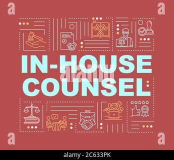In house lawyer word concepts banner Stock Vector