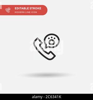 Animal Rescue Call Simple vector icon. Illustration symbol design template for web mobile UI element. Perfect color modern pictogram on editable strok Stock Vector
