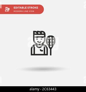Tennis Simple vector icon. Illustration symbol design template for web mobile UI element. Perfect color modern pictogram on editable stroke. Tennis icons for your business project Stock Vector