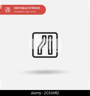 Narrow Simple vector icon. Illustration symbol design template for web mobile UI element. Perfect color modern pictogram on editable stroke. Narrow ic Stock Vector