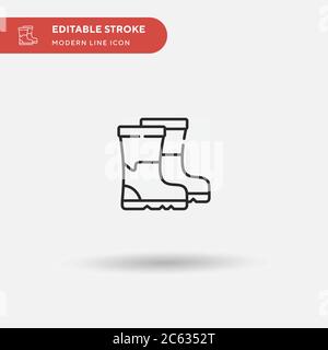 Boots Simple vector icon. Illustration symbol design template for web mobile UI element. Perfect color modern pictogram on editable stroke. Boots icons for your business project Stock Vector
