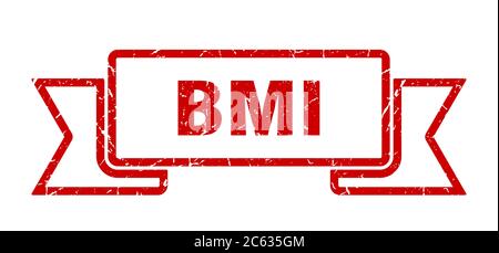 bmi ribbon. bmi grunge band sign. bmi banner Stock Vector